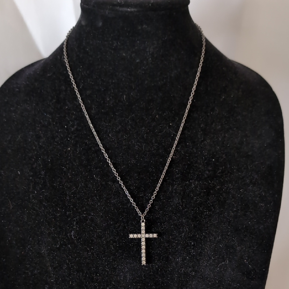 Rhinestone Cross Necklace